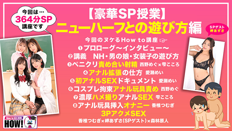 How to学園 観たら【絶対】SEXが上手くなる教科書AV 【ニューハーフSP】 NH・男の娘・女装子とのSEX全て教えます! 004